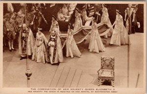 Coronation of Her Majesty Queen Elizabeth II Received on Arrival Postcard Z9