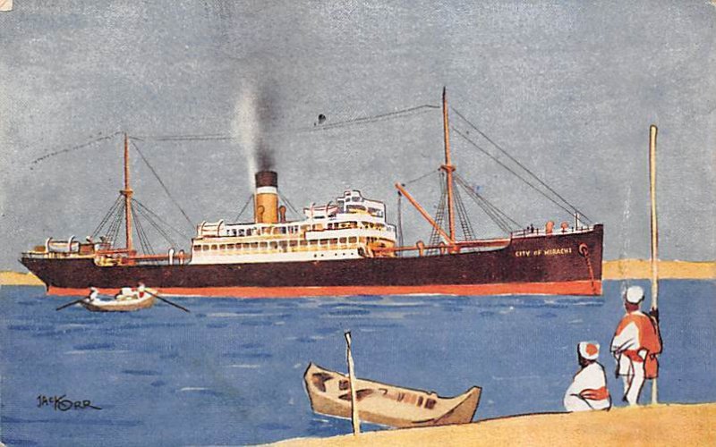 City of Karachi Ellerman & Bucknall SS Co Ship 1929 