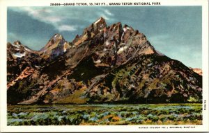 Vtg Grand Teton National Park Mountain Jackson Yellowstone Wyoming WY Postcard