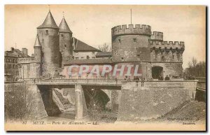 Old postcard Porte des Allemands Metz