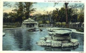 Seal Pond, Forest Park in St. Louis, Missouri