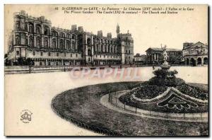 Postcard Old Saint Germain En Laye Le Chateau The parterre the & # 39eglise a...