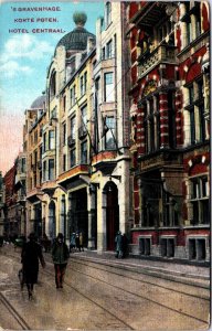 Netherlands Den Haag Korte Poten Hotel Centraal The Hague Postcard  09.74