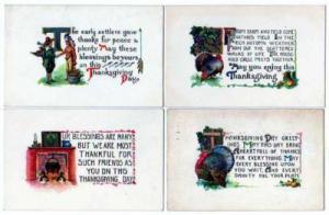 4Post Cards Thanksgiving Poems