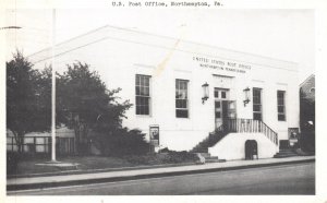 Northampton PA-Pennsylvania,1950 US Post Office White Building, Vintage Postcard