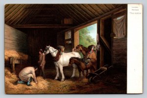 The Stable by George Morland London Vintage Postcard 1226