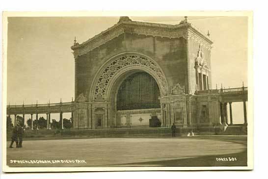 Pan American Expo Spreckles Organ RPPC Postcard