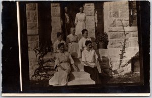 Ladies Picture At The Staircase Photograph Postcard