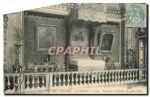 Old Postcard Chateau Versailles Room of Louis XIV's bedroom