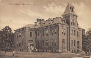 H70/ North East Pennsylvania Postcard c1910 High School Building  59