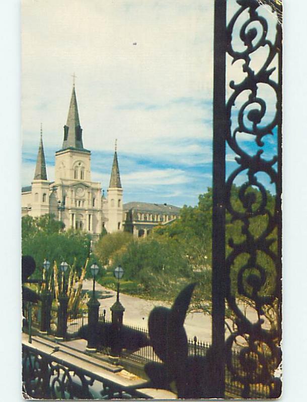 Pre-1980 CATHEDRAL CHURCH SCENE New Orleans Louisiana LA L5639