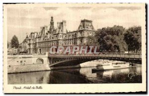 Old Postcard Paris City Hall