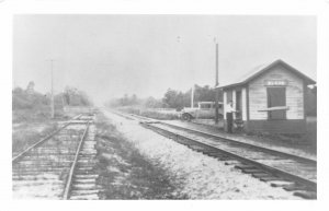 F77/ Blood New Hampshire RPPC Postcard c1950s Railroad Depot 9