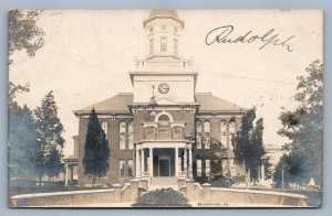 BLOOMSBURG PA UNIVERSITY CARVER HALL ANTIQUE REAL PHOTO POSTCARD RPPC