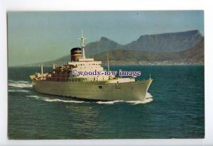 LN1259 - Safmarine Liner - S.A Vaal , built 1961 ex Transvaal Castle - postcard