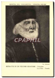 Old Postcard Mostra Del Vecchio Tintoretto Venezia Ritratto di Senatore