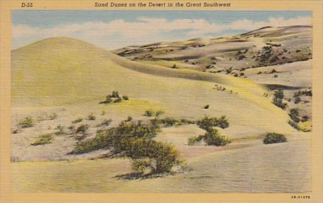 Arizona Sand Dunes On The Desert In The Great Southwest Curteich