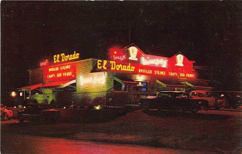 Milwaukee WI El Dorado DriveIn Restaurant Old Cars Postcard United
