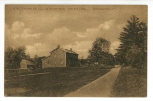 VT - Bennington.  Colonel Seth Warner Home Site