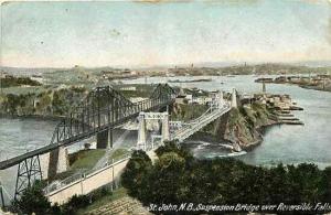 Canada, New Brunswick, Saint John, Reversible Falls, Suspension Bridge, No. 1800