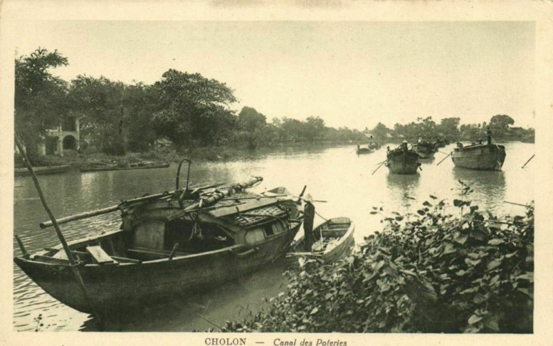 CPA AK VIETNAM CHOLON - Canal des Poteries (94441)