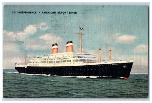 c1950's SS Independence Sister of SS Constitution American Export Lines Postcard 