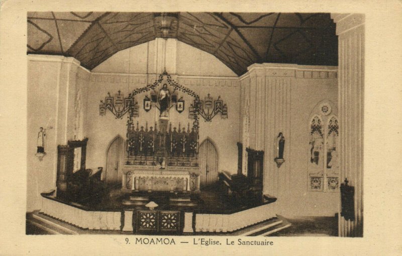 PC CPA SAMOA, PACIFIC, MOAMOA, L'EGLISE, LE SANCTUAIRE, Postcard (b19462)