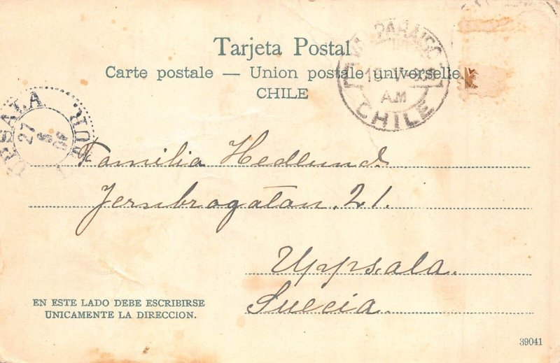 Chile Cordillera 1906 vintage postcard