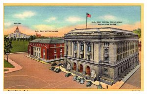 Postcard COURT HOUSE SCENE Providence Rhode Island RI AQ8281