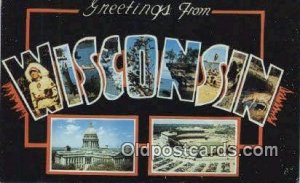 Wisconsin USA Large Letter Town Unused 