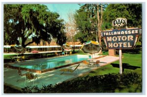 c1950's Tallahassee Motor Hotel & Dining Room Pool Tallahassee Florida Postcard