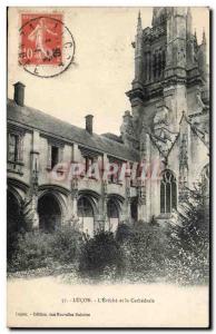 Old Postcard Lucon The evche and Cathedrale