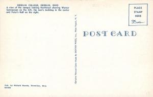 Oberlin Ohio~Oberlin College Warner Gym~Men's Bldg~Peter's Hall 1950s Postcard 