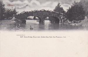 California San Francisco Stone Bridge Stow Lake Golden Gate Park