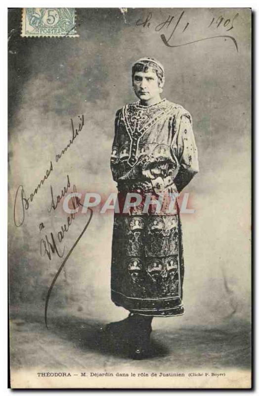 VINTAGE POSTCARD Theodora Mr. Dejardin in the role of Justin