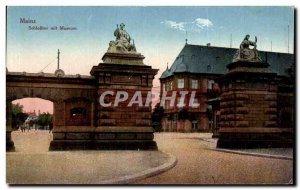 Old Postcard Mainz Schlosstor Mit Museum