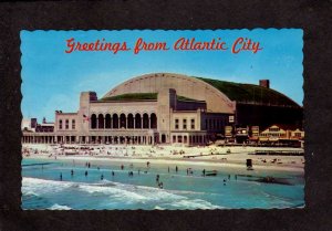 NJ Greetings From Atlantic City New Jersey Convention Hall Postcard