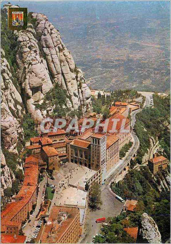 Moderne Postkarte panoramisches Montserrat vom Kloster