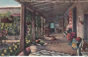 SAN DIEGO, California, 1900-10s; The Patio at Ramona's Marriage Place