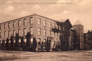 Easthampton MA Nashawannuck Manufacturing Company Office Postcard