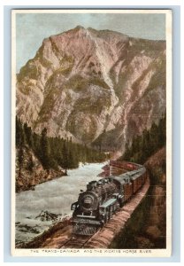 Vintage The Trans Canada And the Kicking Horse River Postcard P148