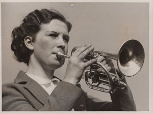 Cornet Musician Miners Band Gracie Cole BBC WW2 Press Photo