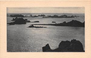 ILE DE BREHAT FRANCE LES ROCHERS DE KERPONT AU COUCHER DU SOLEIL PHOTO POSTCARD