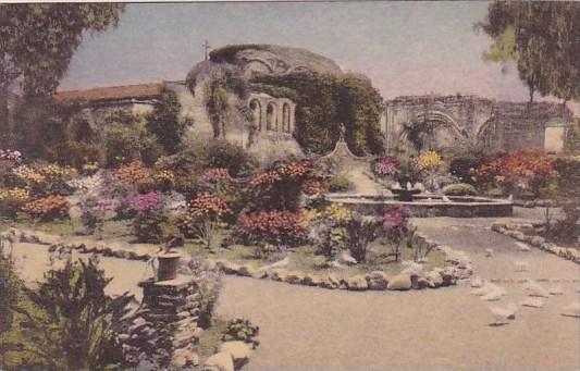 Campanario And Father Serra Statue Old Mission San Juan Capistrano California...