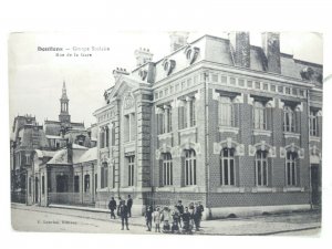 Doullens Groupe Scolaire Rue de La Gare  Vintage Postcard c1910 Schoolchildren