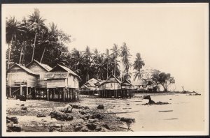 Asia Postcard - Malay Village, Sea Shore, Singapore   RT2259