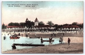 The Beach From Bar Rock Rye Park New York NY Boating Canoeing Adventure Postcard