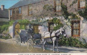 Florida St Augustine Horse and Carriage At Oldest House In The United States