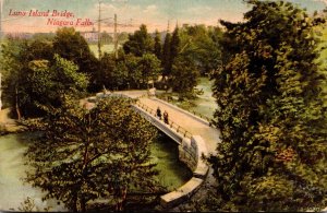 New York Niagara Falls Luna Island Bridge1911