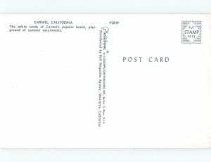 Unused Pre-1980 BEACH SCENE Carmel California CA d7071